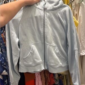Light blue lululemon scuba hoodie